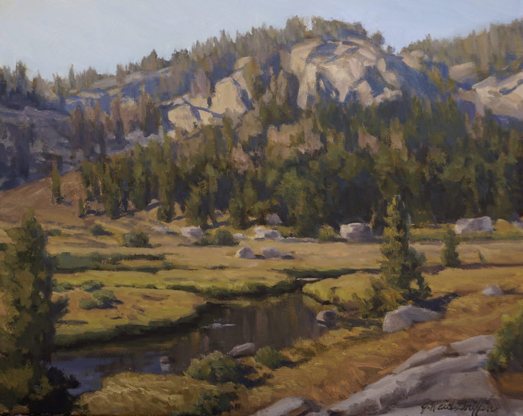 stream flowing in the Wind River mountains