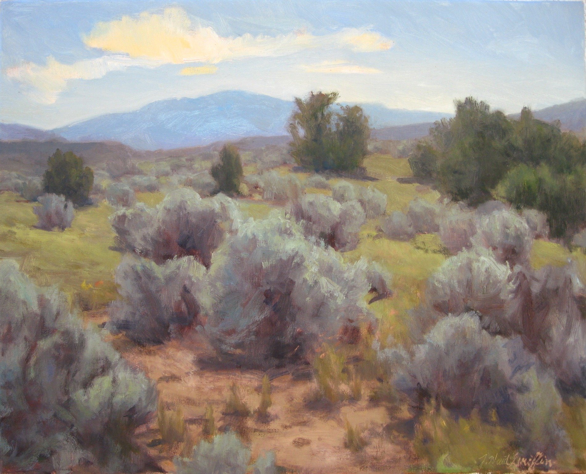 Sage, piñon and juniper grow along the Chama River, NM